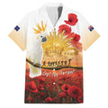 Australia Cockatoo ANZAC Day Family Matching Summer Maxi Dress and Hawaiian Shirt Lest We Forget
