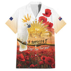 Australia Cockatoo ANZAC Day Hawaiian Shirt Lest We Forget