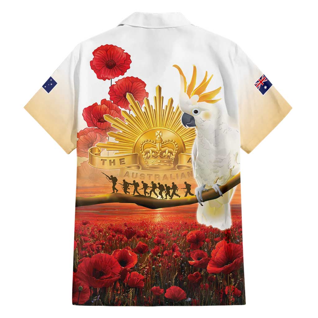 Australia Cockatoo ANZAC Day Hawaiian Shirt Lest We Forget