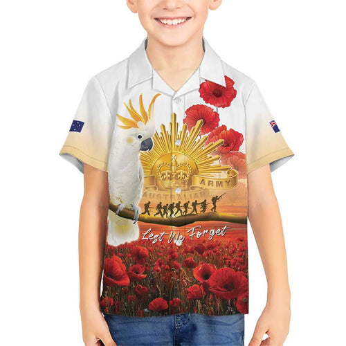 Australia Cockatoo ANZAC Day Hawaiian Shirt Lest We Forget