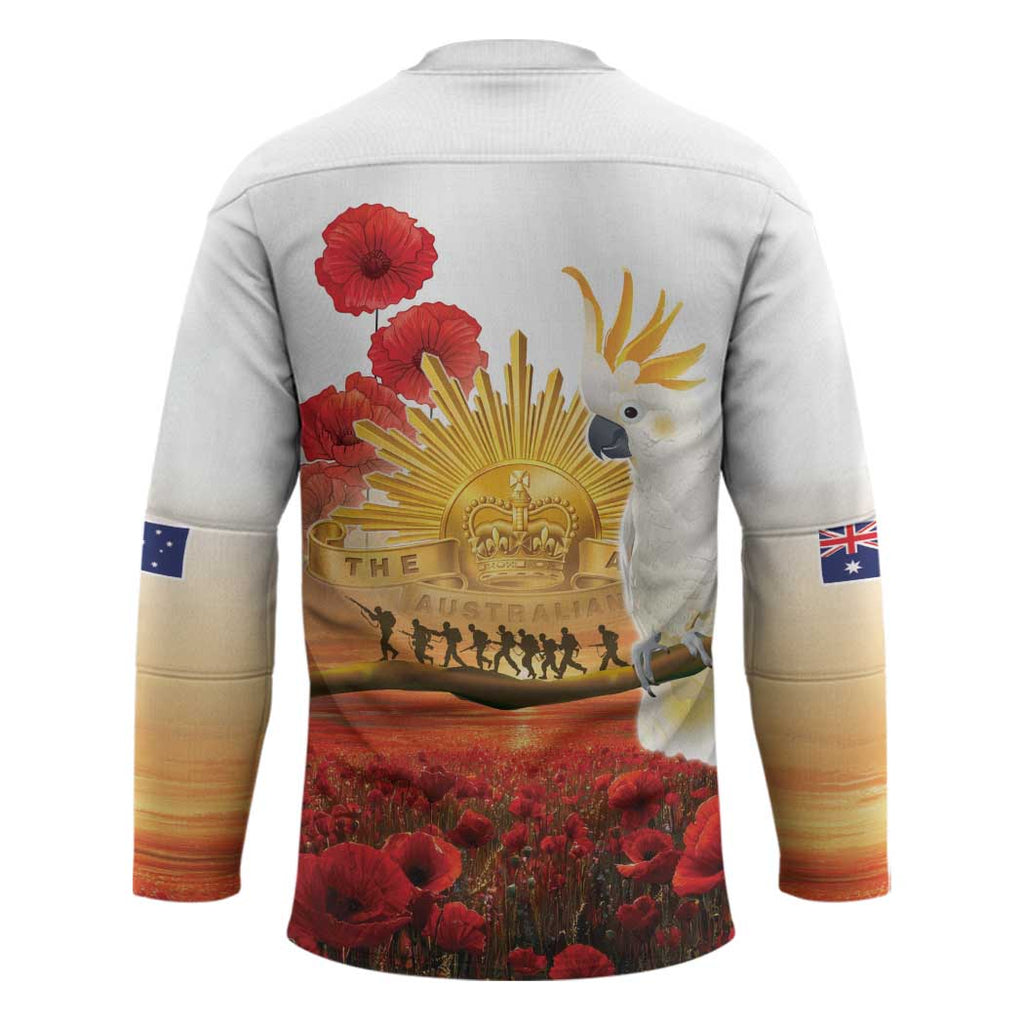 Australia Cockatoo ANZAC Day Hockey Jersey Lest We Forget