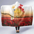 Australia Cockatoo ANZAC Day Hooded Blanket Lest We Forget