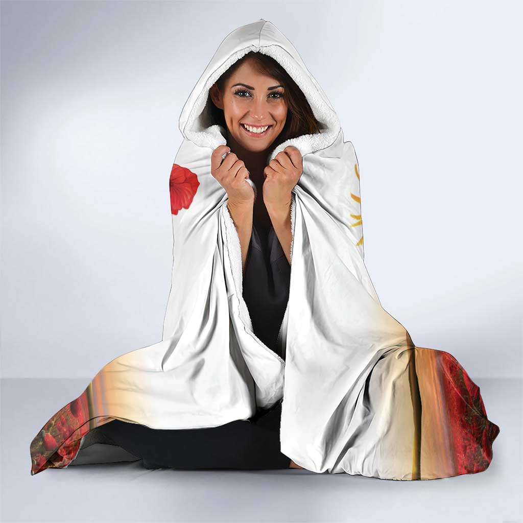 Australia Cockatoo ANZAC Day Hooded Blanket Lest We Forget