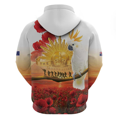 Australia Cockatoo ANZAC Day Hoodie Lest We Forget