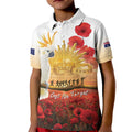 Australia Cockatoo ANZAC Day Kid Polo Shirt Lest We Forget