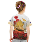 Australia Cockatoo ANZAC Day Kid T Shirt Lest We Forget