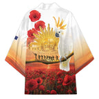 Australia Cockatoo ANZAC Day Kimono Lest We Forget