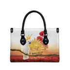 Australia Cockatoo ANZAC Day Leather Bag Lest We Forget