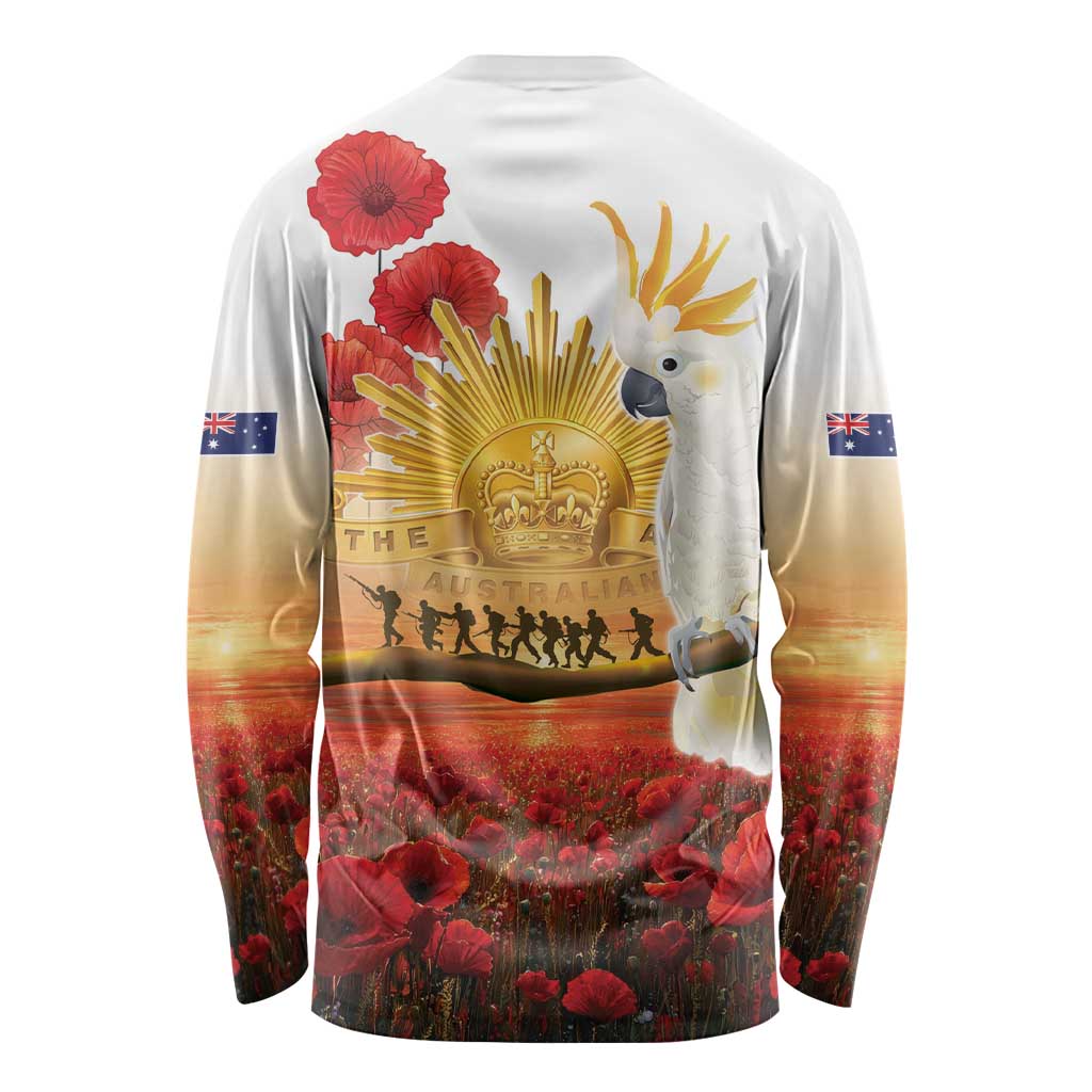Australia Cockatoo ANZAC Day Long Sleeve Shirt Lest We Forget