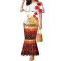 Australia Cockatoo ANZAC Day Mermaid Dress Lest We Forget