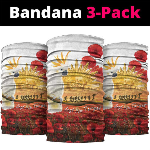Australia Cockatoo ANZAC Day Neck Gaiter Lest We Forget