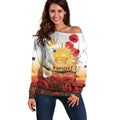 Australia Cockatoo ANZAC Day Off Shoulder Sweater Lest We Forget
