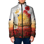 Australia Cockatoo ANZAC Day Padded Jacket Lest We Forget