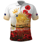 Australia Cockatoo ANZAC Day Polo Shirt Lest We Forget