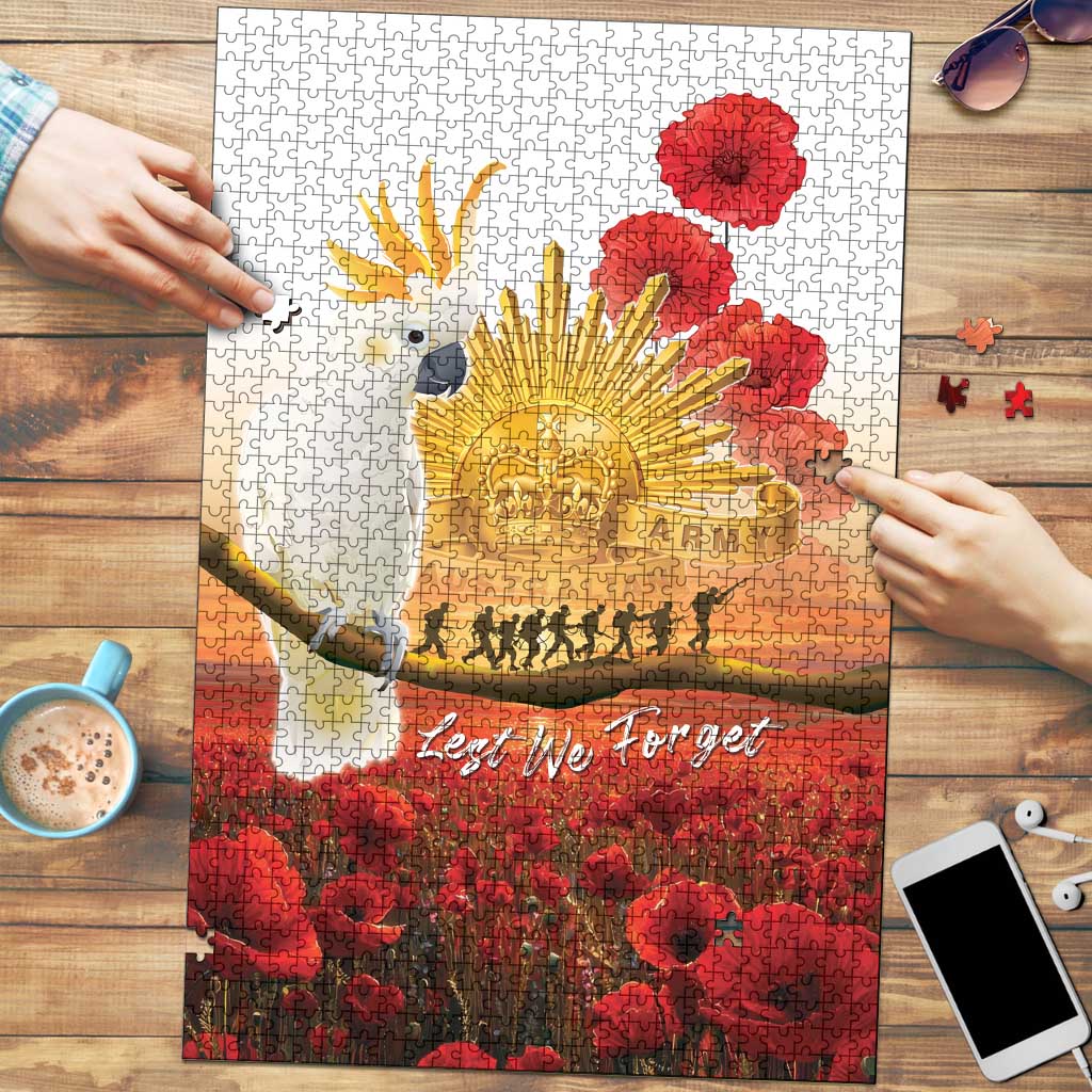 Australia Cockatoo ANZAC Day Puzzle Lest We Forget