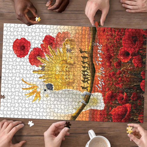 Australia Cockatoo ANZAC Day Puzzle Lest We Forget