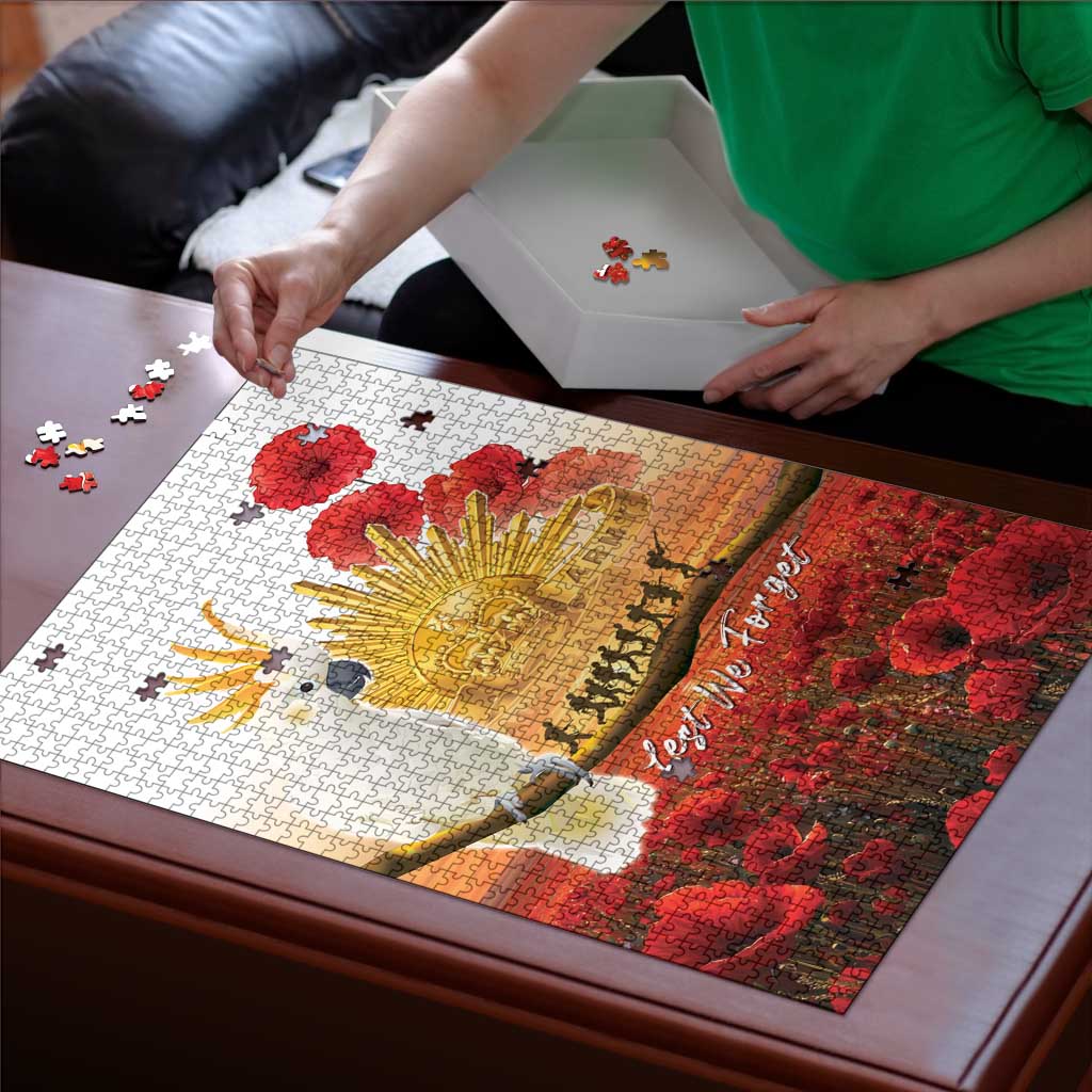 Australia Cockatoo ANZAC Day Puzzle Lest We Forget