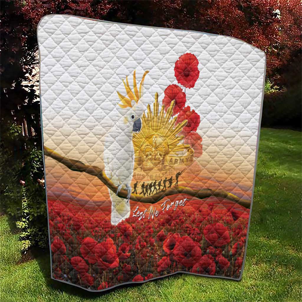 Australia Cockatoo ANZAC Day Quilt Lest We Forget