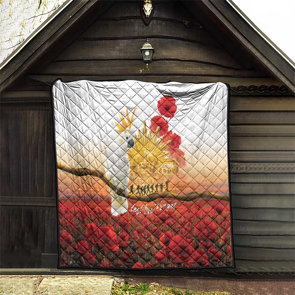 Australia Cockatoo ANZAC Day Quilt Lest We Forget