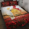 Australia Cockatoo ANZAC Day Quilt Bed Set Lest We Forget