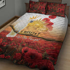 Australia Cockatoo ANZAC Day Quilt Bed Set Lest We Forget