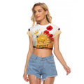 Australia Cockatoo ANZAC Day Raglan Cropped T Shirt Lest We Forget