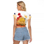 Australia Cockatoo ANZAC Day Raglan Cropped T Shirt Lest We Forget