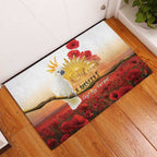 Australia Cockatoo ANZAC Day Rubber Doormat Lest We Forget