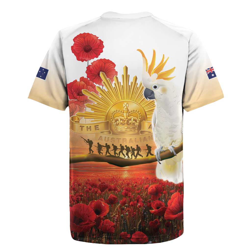 Australia Cockatoo ANZAC Day Rugby Jersey Lest We Forget