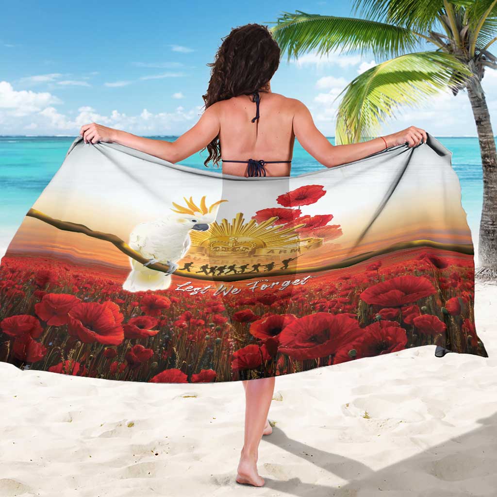 Australia Cockatoo ANZAC Day Sarong Lest We Forget