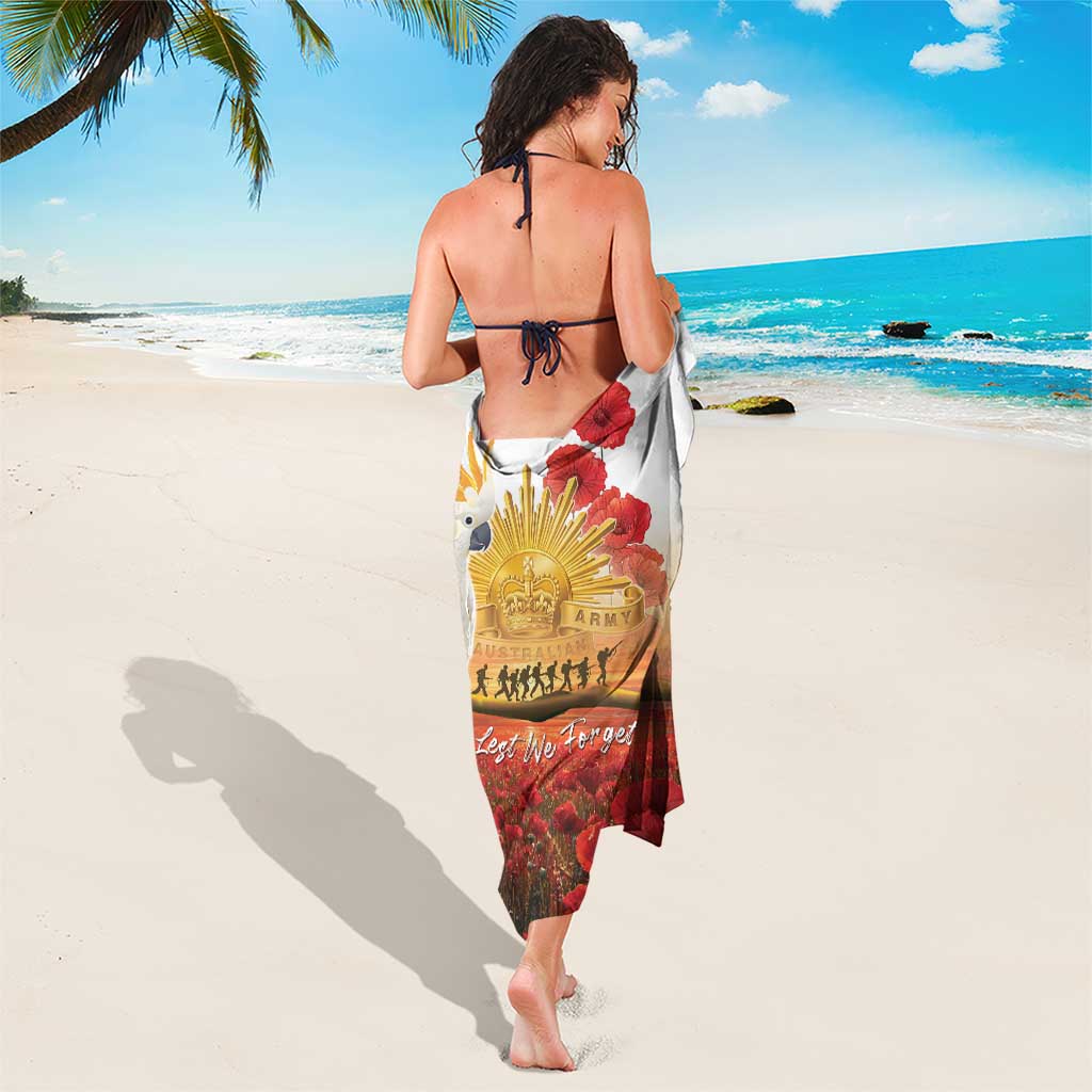 Australia Cockatoo ANZAC Day Sarong Lest We Forget