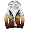 Australia Cockatoo ANZAC Day Sherpa Hoodie Lest We Forget
