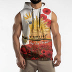 Australia Cockatoo ANZAC Day Sleeveless Hoodie Lest We Forget