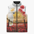 Australia Cockatoo ANZAC Day Sleeveless Puffer Jacket Lest We Forget