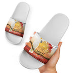 Australia Cockatoo ANZAC Day Slide Sandals Lest We Forget
