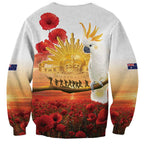 Australia Cockatoo ANZAC Day Sweatshirt Lest We Forget