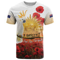 Australia Cockatoo ANZAC Day T Shirt Lest We Forget