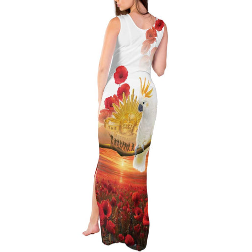 Australia Cockatoo ANZAC Day Tank Maxi Dress Lest We Forget