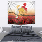 Australia Cockatoo ANZAC Day Tapestry Lest We Forget