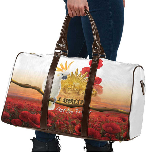 Australia Cockatoo ANZAC Day Travel Bag Lest We Forget
