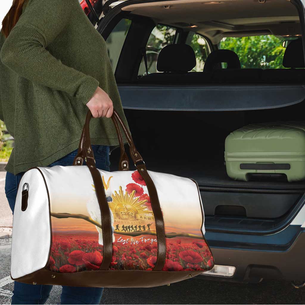 Australia Cockatoo ANZAC Day Travel Bag Lest We Forget