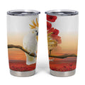 Australia Cockatoo ANZAC Day Tumbler Cup Lest We Forget