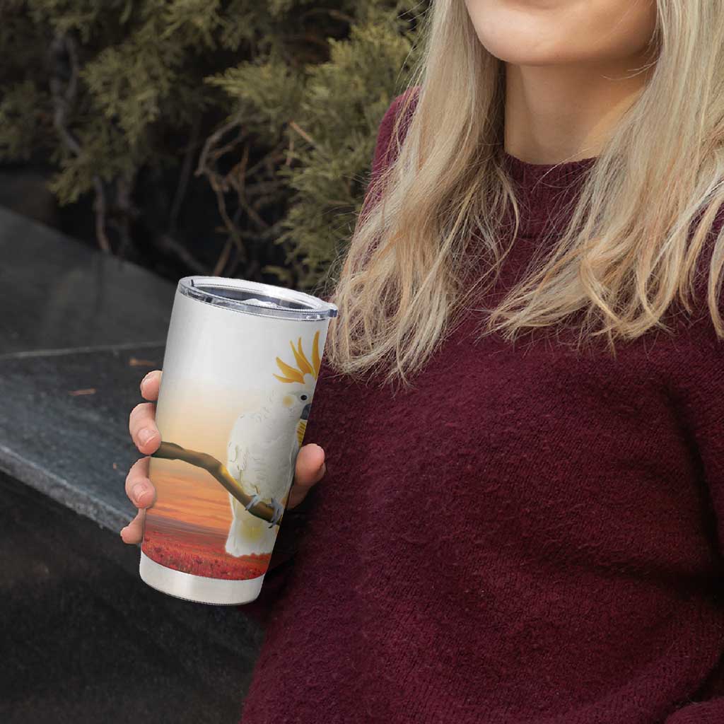 Australia Cockatoo ANZAC Day Tumbler Cup Lest We Forget
