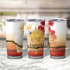 Australia Cockatoo ANZAC Day Tumbler Cup Lest We Forget