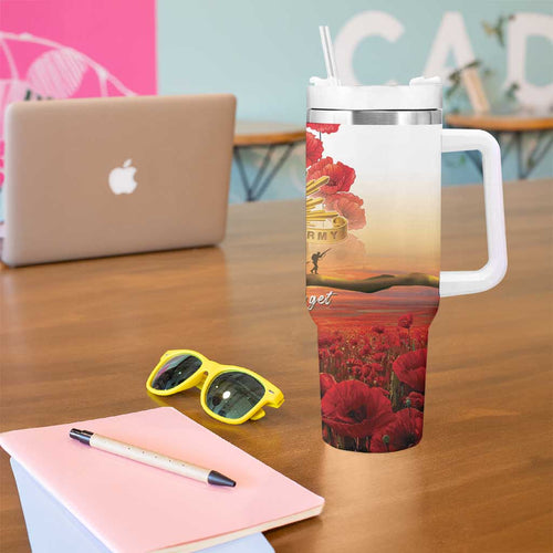 Australia Cockatoo ANZAC Day Tumbler With Handle Lest We Forget