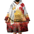 Australia Cockatoo ANZAC Day Wearable Blanket Hoodie Lest We Forget