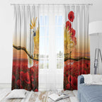 Australia Cockatoo ANZAC Day Window Curtain Lest We Forget