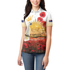 Australia Cockatoo ANZAC Day Women Polo Shirt Lest We Forget