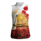 Australia Cockatoo ANZAC Day Women Sleeveless Polo Shirt Lest We Forget