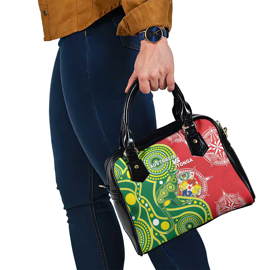 Tonga Australia Rugby Shoulder Handbag Kangaroos And Tonga Mate Maa Together
